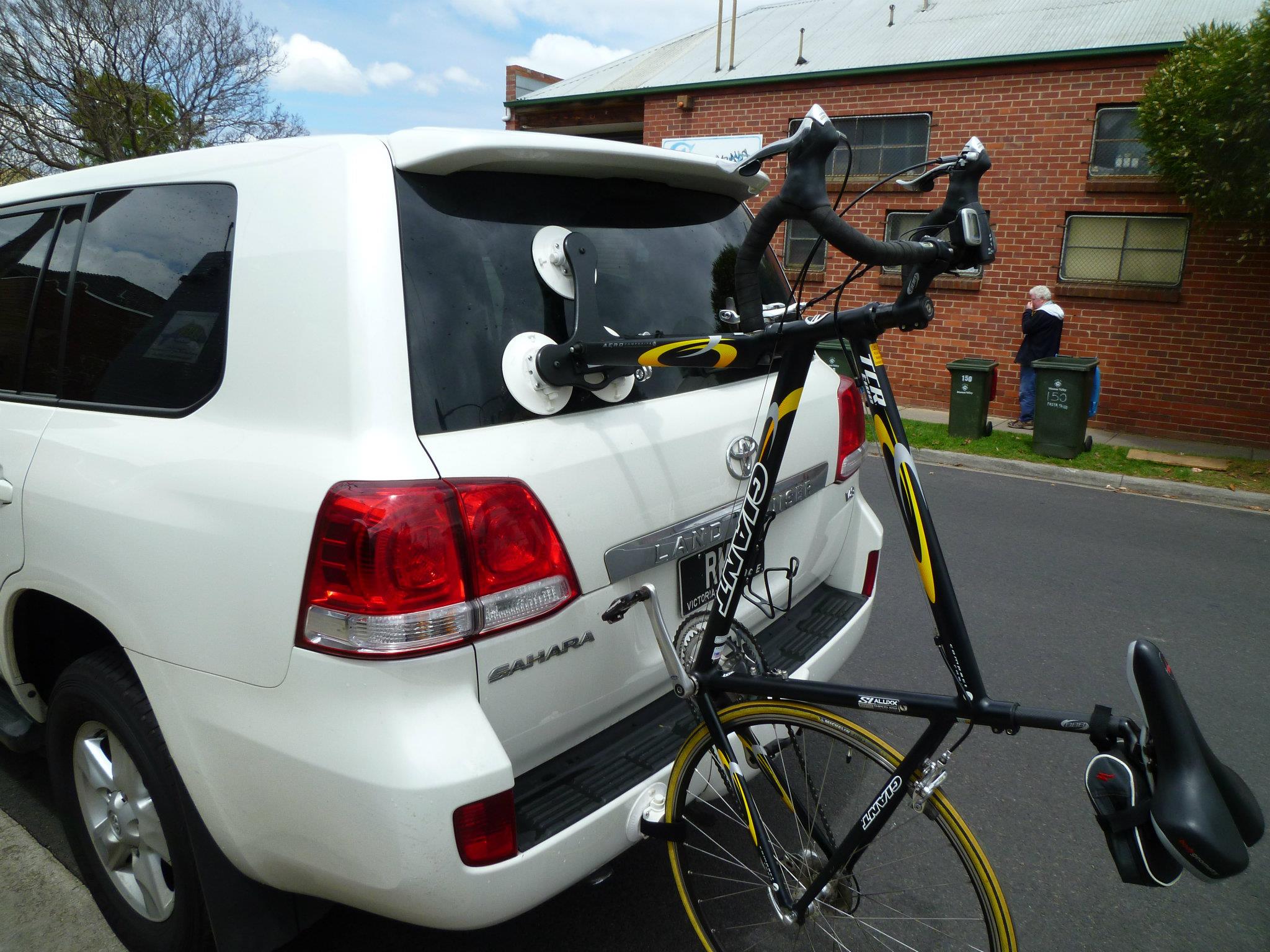 Toyota Land Cruiser with SeaSucker Talon Bike Rack - Side View