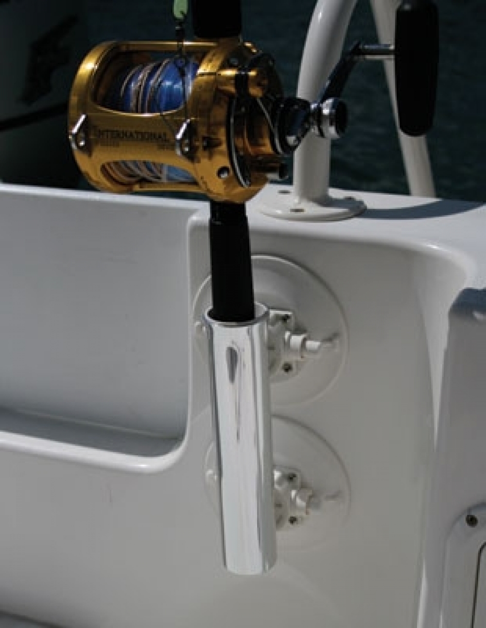 SeaSucker Heavy-Duty Trolling Rod Holder in use