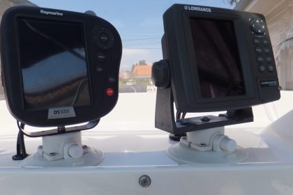 GPS & Fish Finder secured with Vacuum Mounts