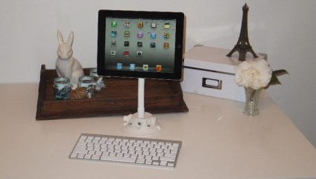 SeaSucker White iPad Galaxy Mount in study