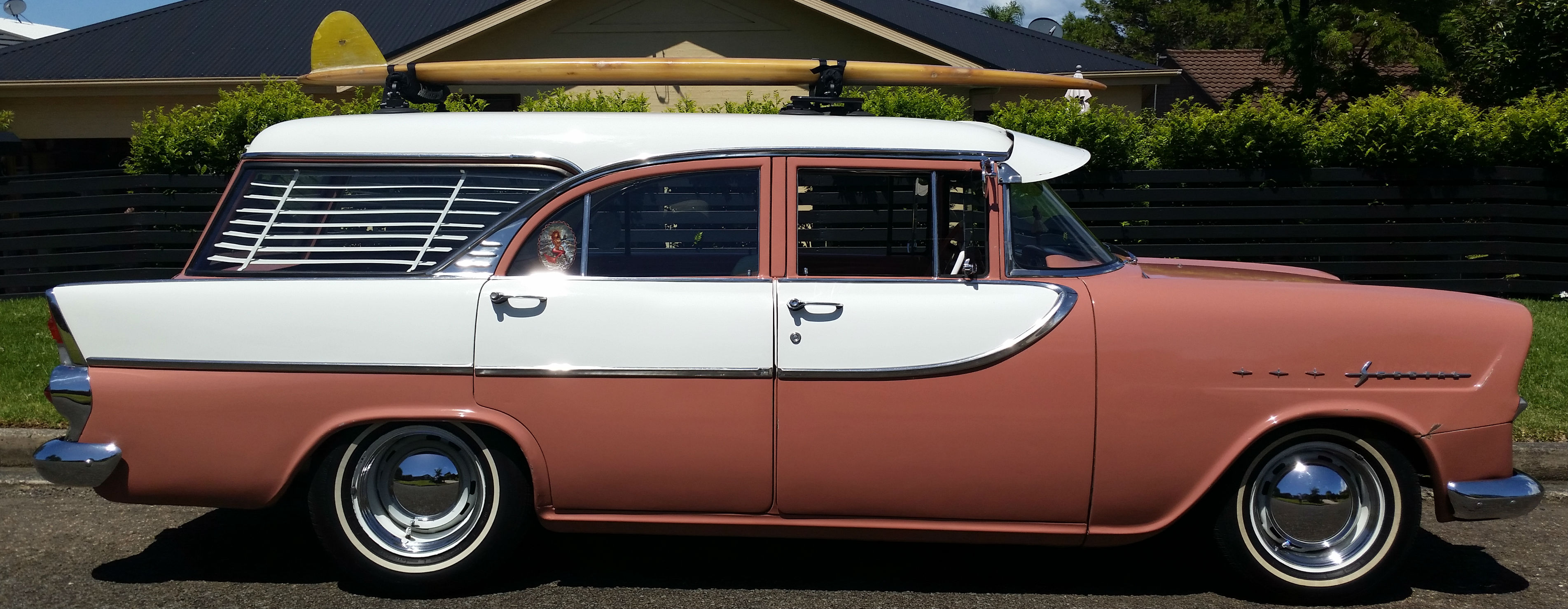 1960 FB Holden with SeaSucker Paddle Board Rack