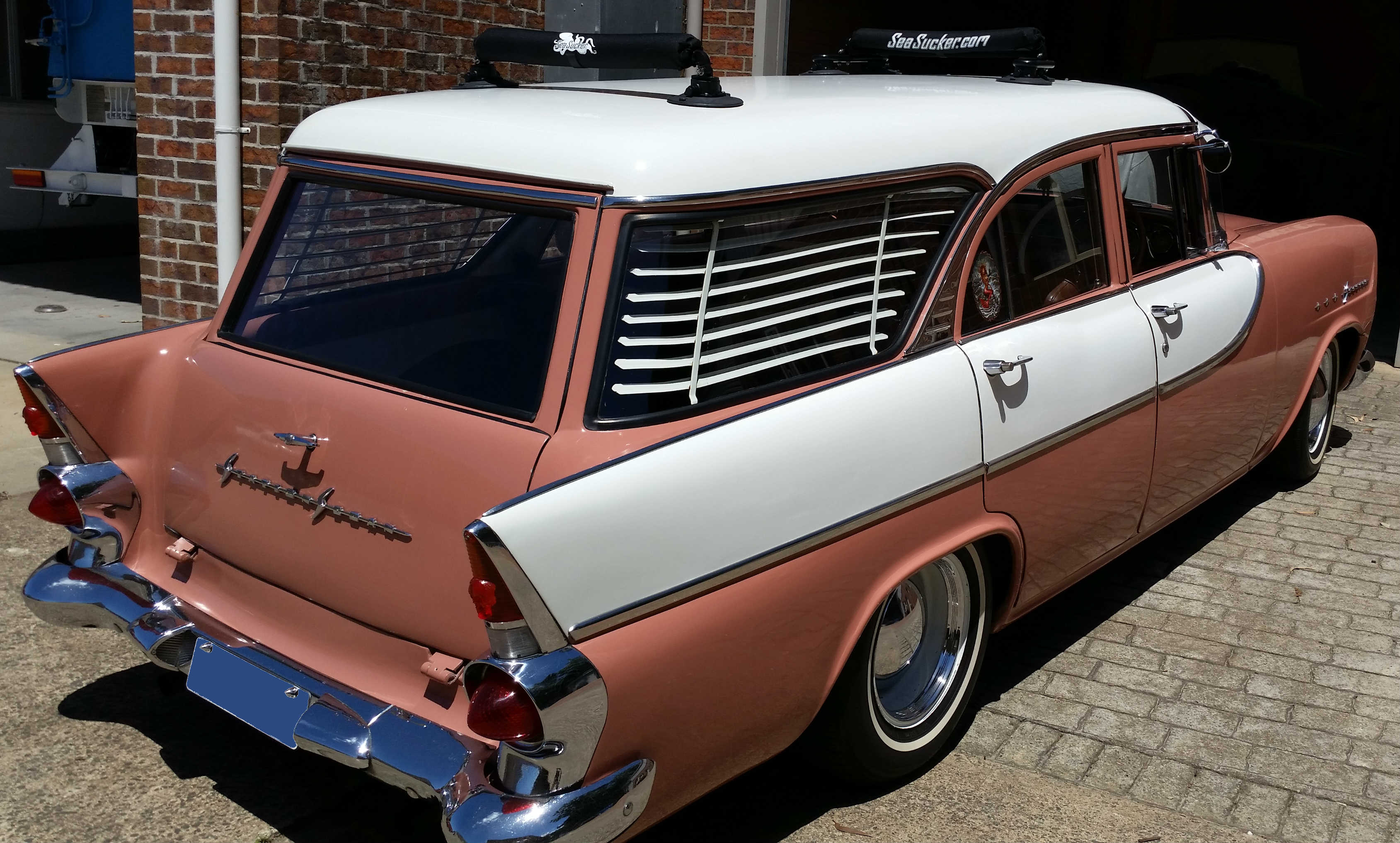 1960 FB Holden with SeaSucker Paddle Board Rack