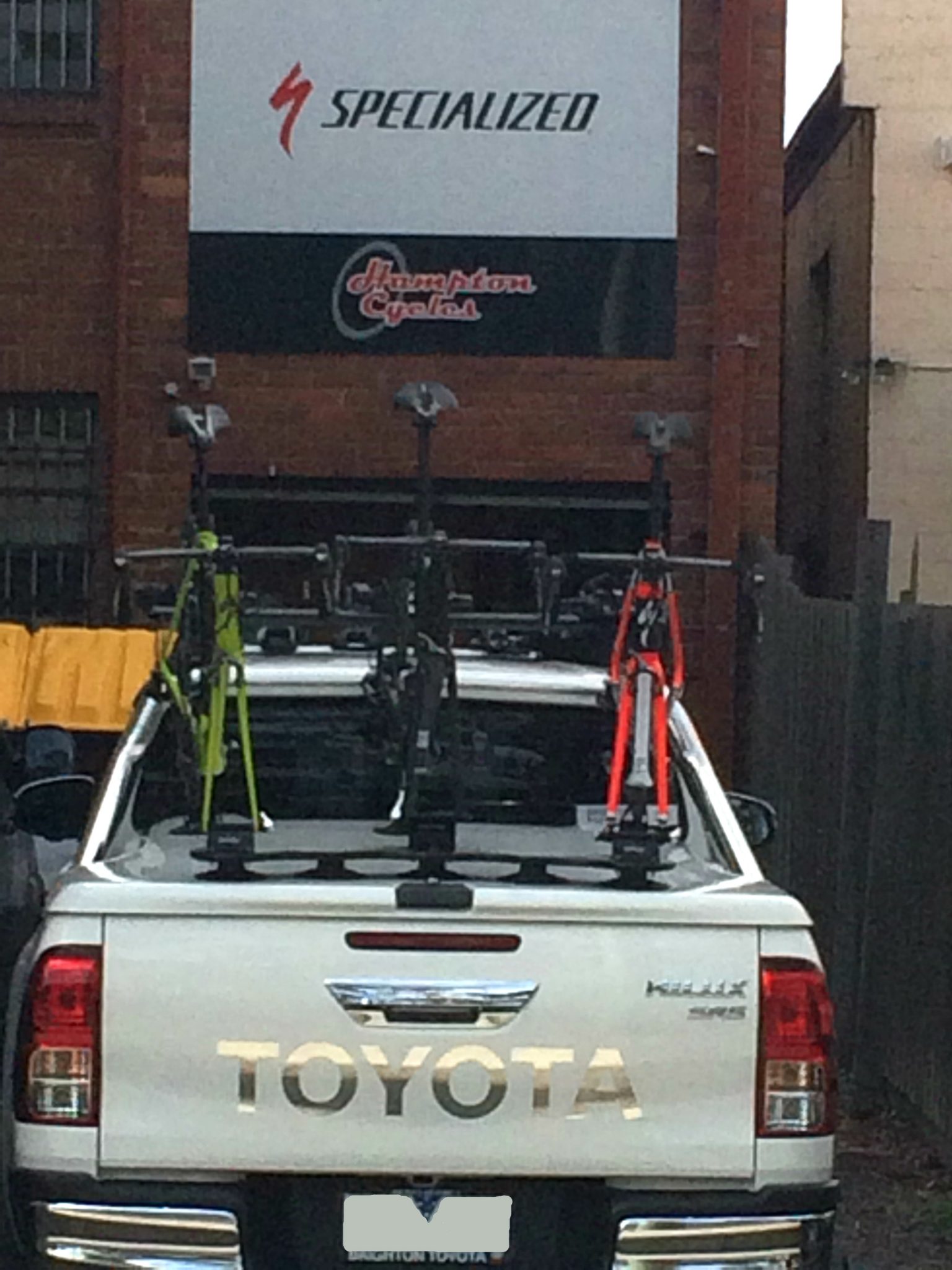 Toyota Hilux SR5 with SeaSucker Bomber Bike Rack