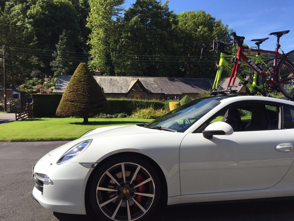 2014 Porsche 911 with full glass roof and SeaSucker Mini Bomber