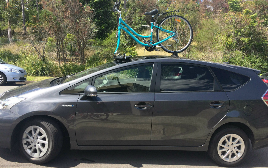 Toyota Prius and SeaSucker Bomber Bike Rack