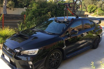 Subaru WRX STI with SeaSucker Mini Bomber