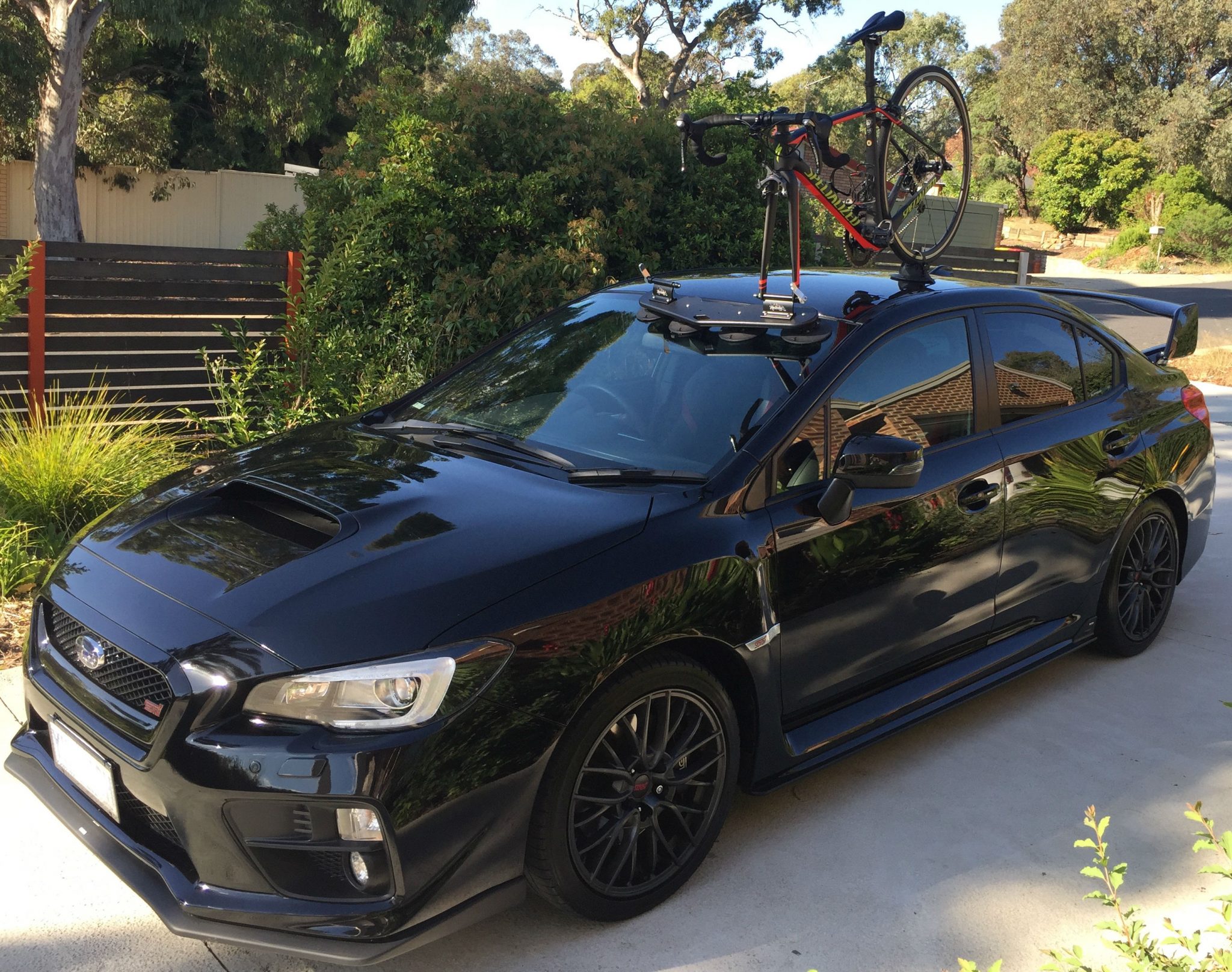 Subaru WRX STI with SeaSucker Mini Bomber