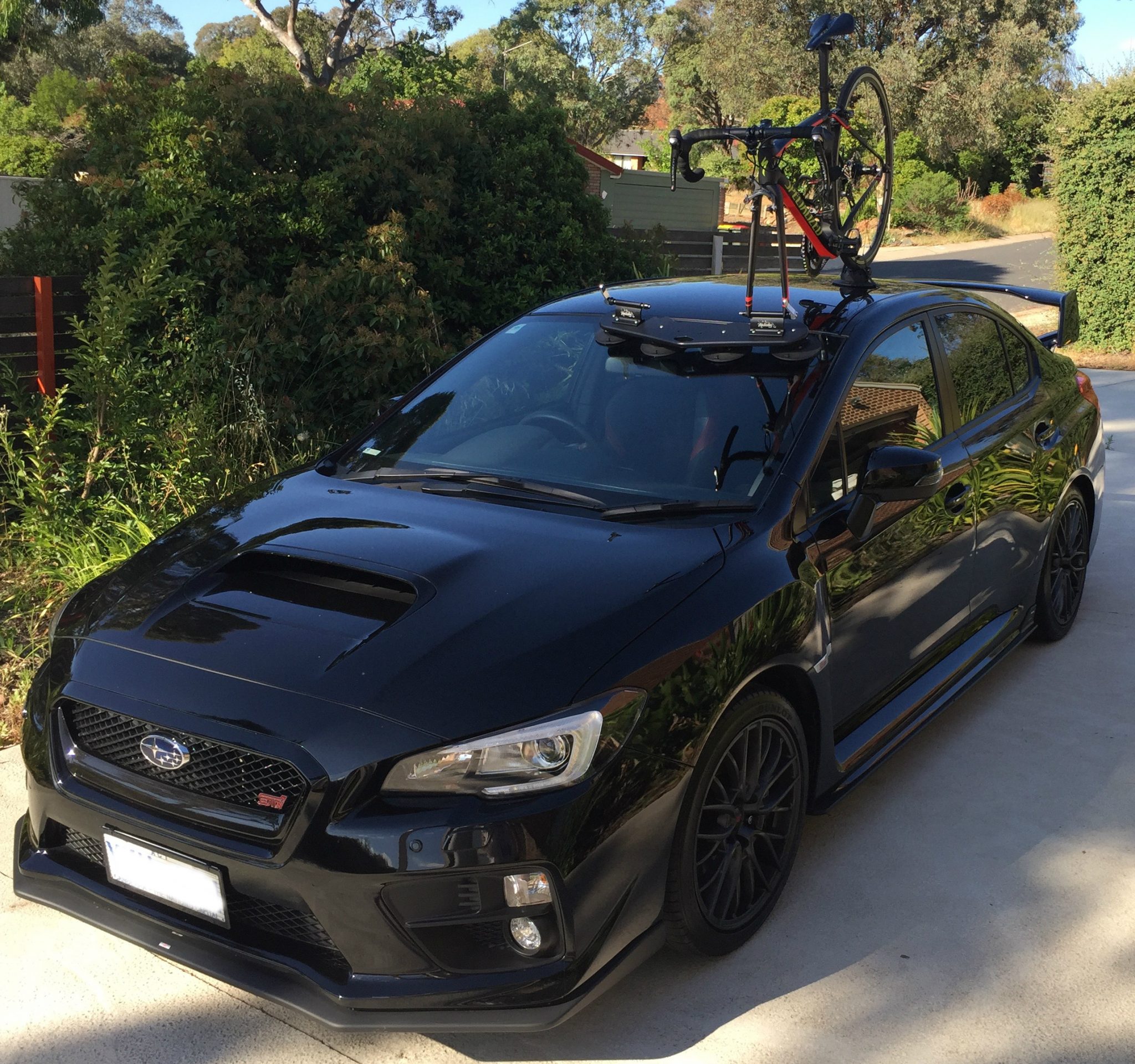 Subaru WRX STI with SeaSucker Mini Bomber