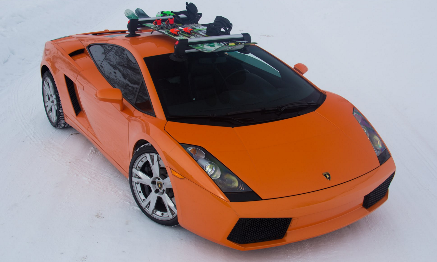 SeaSucker Ski Rack on Lamborghini 