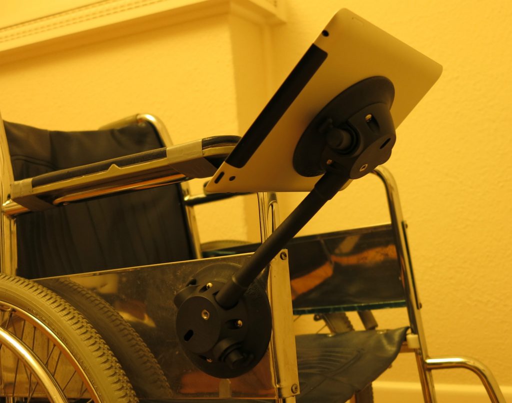 Wheelchair Tablet Mount - The SeaSucker Black iPad / Galaxy Mount