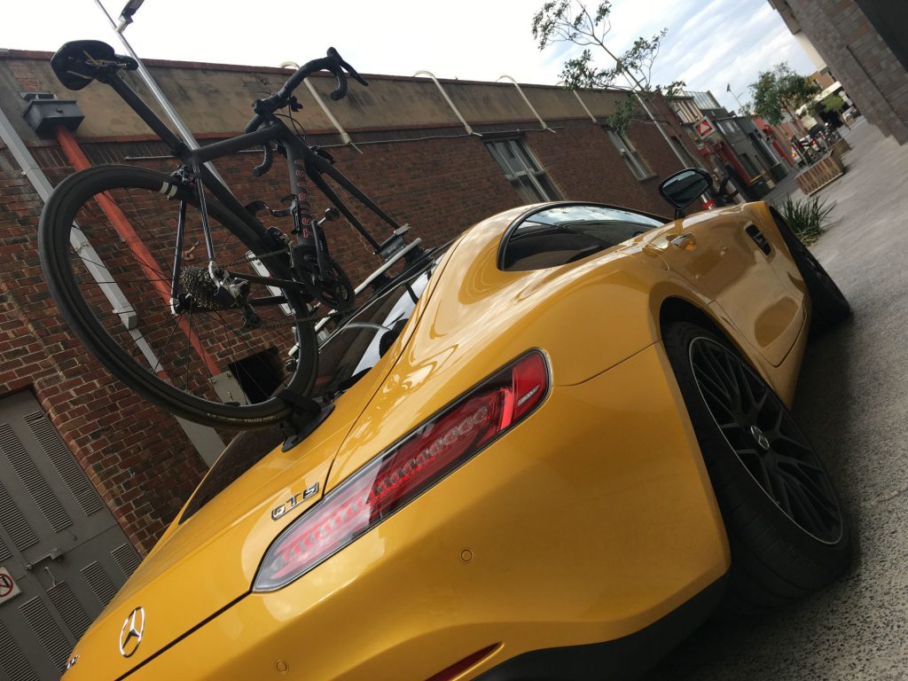 Mercedes AMG GTs Bike Rack - The SeaSucker Mini Bomber