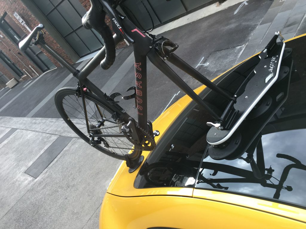 Mercedes AMG GTs Bike Rack - The SeaSucker Mini Bomber