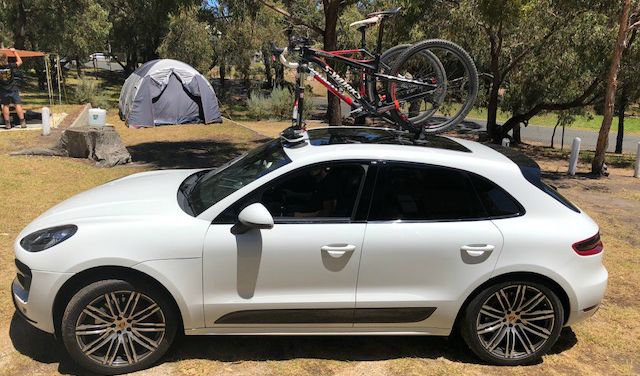 Porsche Macan Bike Rack - The SeaSucker Mini Bomber 2-Bike Rack