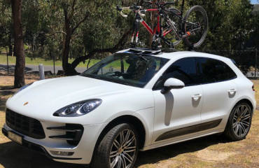 Porsche Cayenne Bike Rack - The SeaSucker Mini Bomber 2-Bike Rack