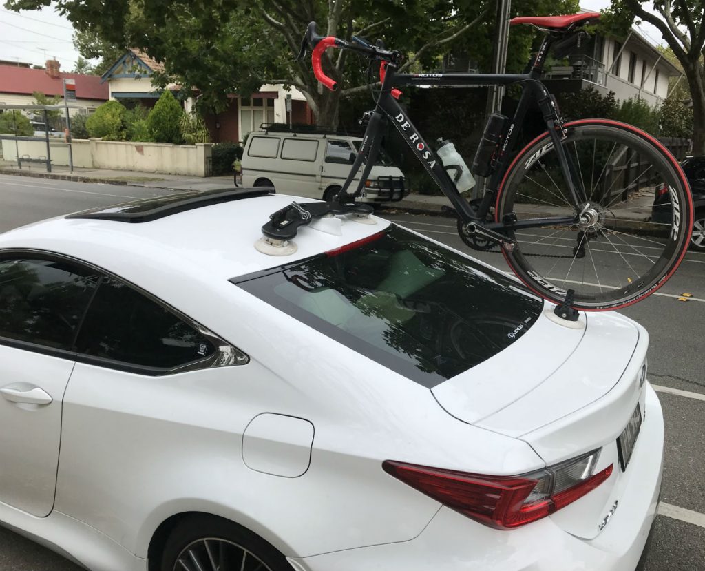 Lexus RCF Bike Rack - The SeaSucker Mini Bomber