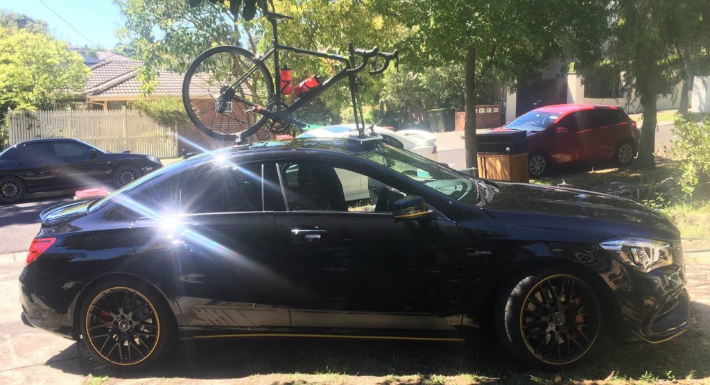 Mercedes CLA45 AMG Bike Rack - The SeaSucker Mini Bomber