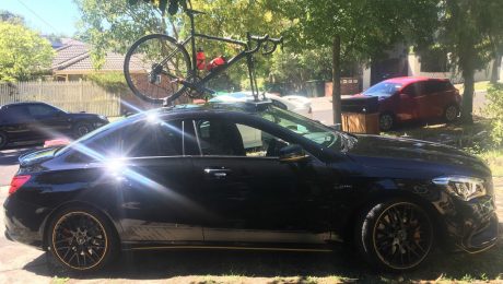 Mercedes A45 AMG Bike Rack - The SeaSucker Mini Bomber