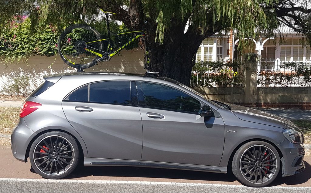 Mercedes A45 AMG Bike Rack - The SeaSucker Mini Bomber 