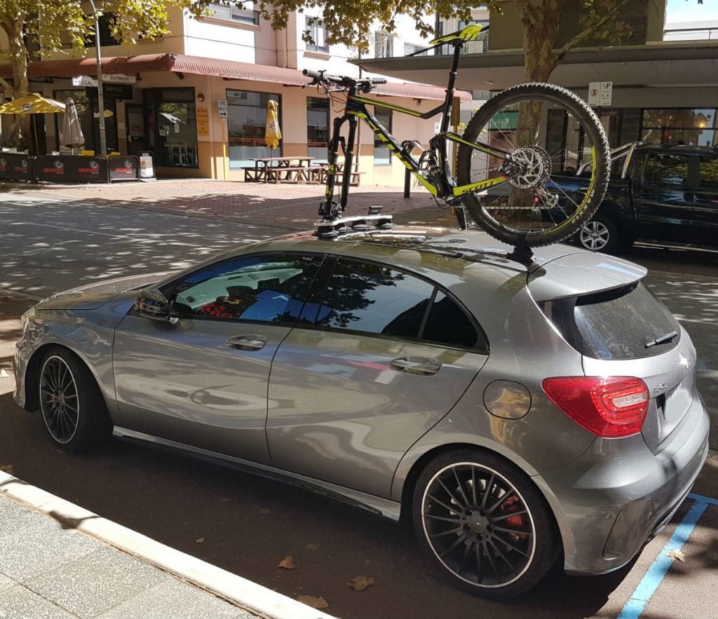 Mercedes A45 AMG Bike Rack - The SeaSucker Mini Bomber 