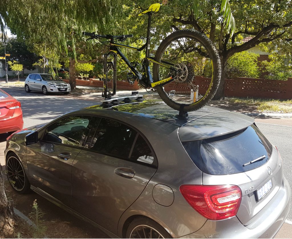 Mercedes A45 AMG Bike Rack - The SeaSucker Mini Bomber 