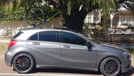 Mercedes A45 AMG Bike Rack - The SeaSucker Mini Bomber