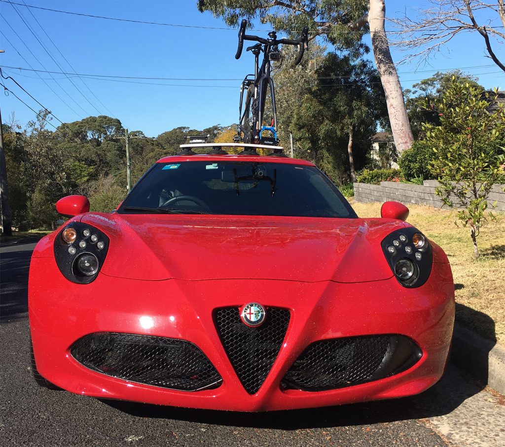 Alfa Romeo 4C Bike Rack - SeaSucker Mini Bomber