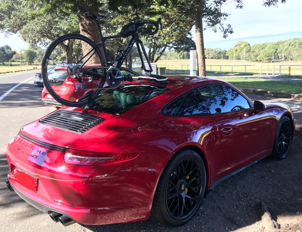 Porsche Carrera GTS Bike Rack - The SeaSucker Mini Bomber