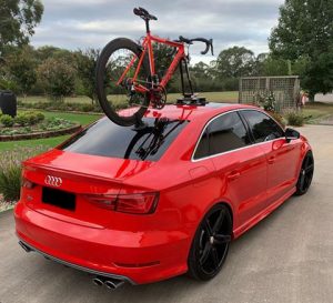 Audi S3 with a SeaSucker Talon mounted on the roof