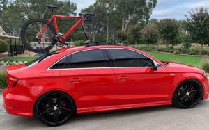 Audi S3 with a SeaSucker Talon mounted on the roof