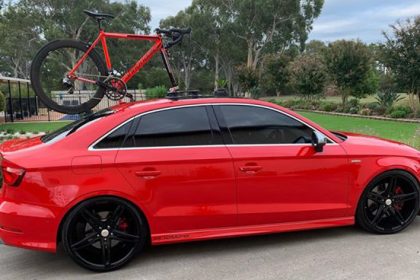 Audi S3 with a SeaSucker Talon mounted on the roof