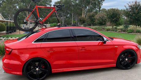 Audi S3 with a SeaSucker Talon mounted on the roof