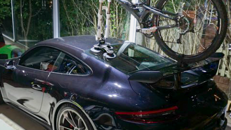 Porsche GT3 with SeaSucker Talon 1-Bike Rack