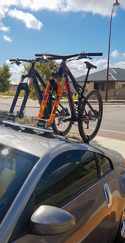 Nissan-350z Bike Rack with a SeaSucker Mini Bomber