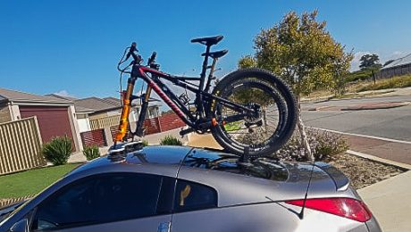 Nissan-350z Bike Rack with a SeaSucker Mini Bomber